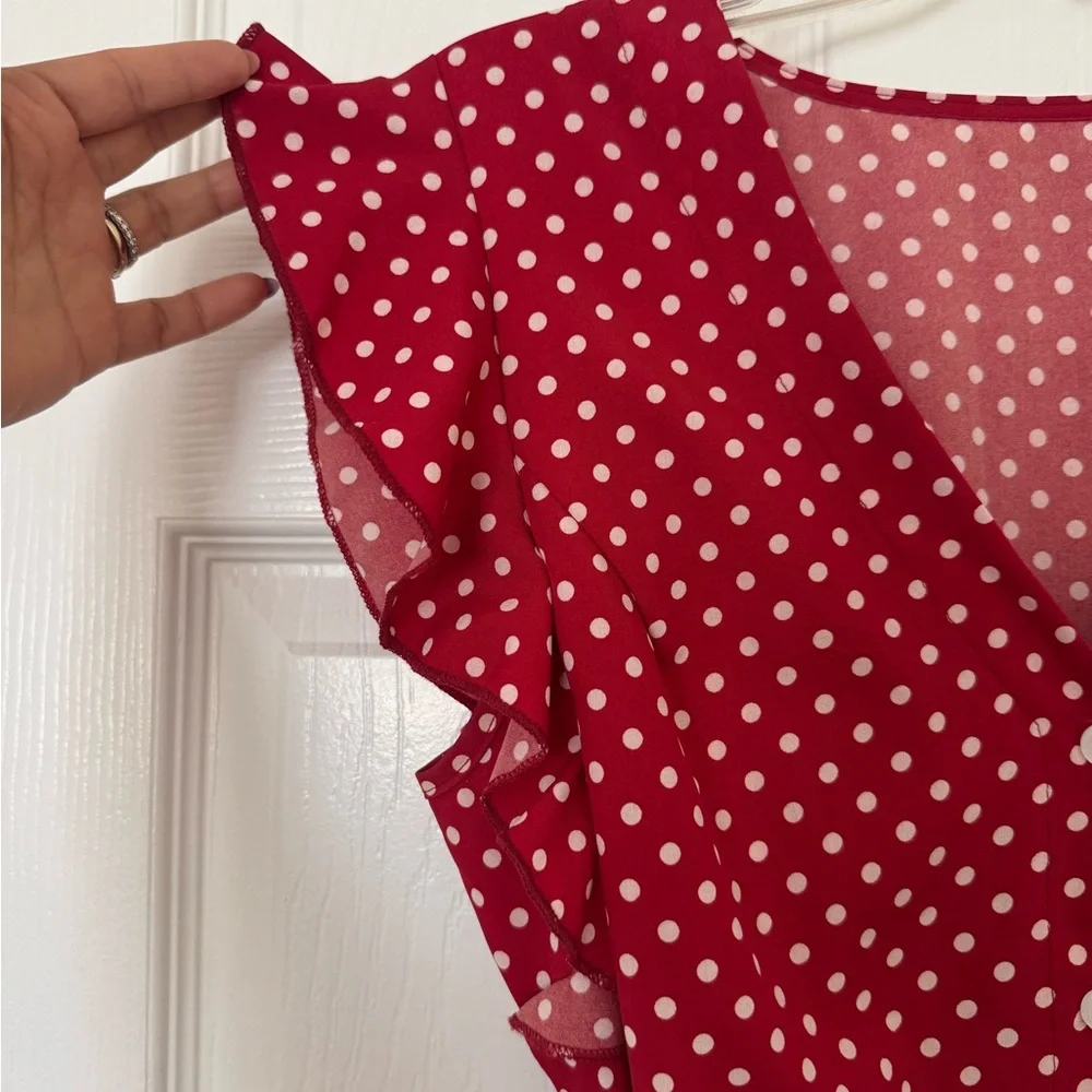 Polka Dot Red Dress - Picture 2 of 4